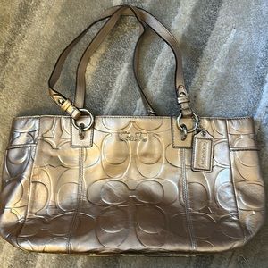 Coach - rose gold leather purse